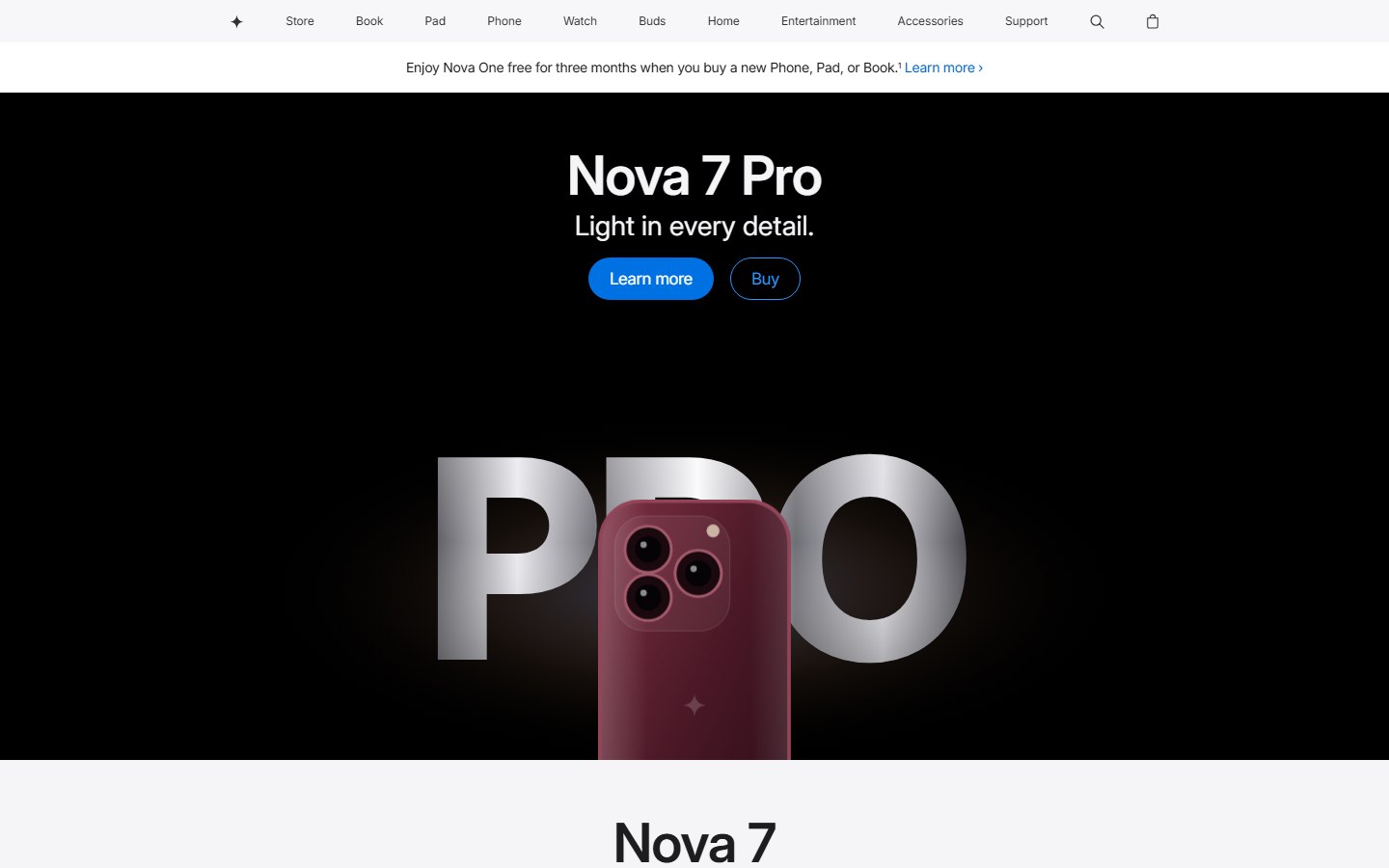 Home page in the style of Apple, built from Brand Styles