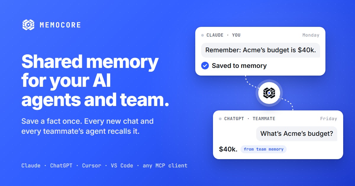 Memocore screenshot 1